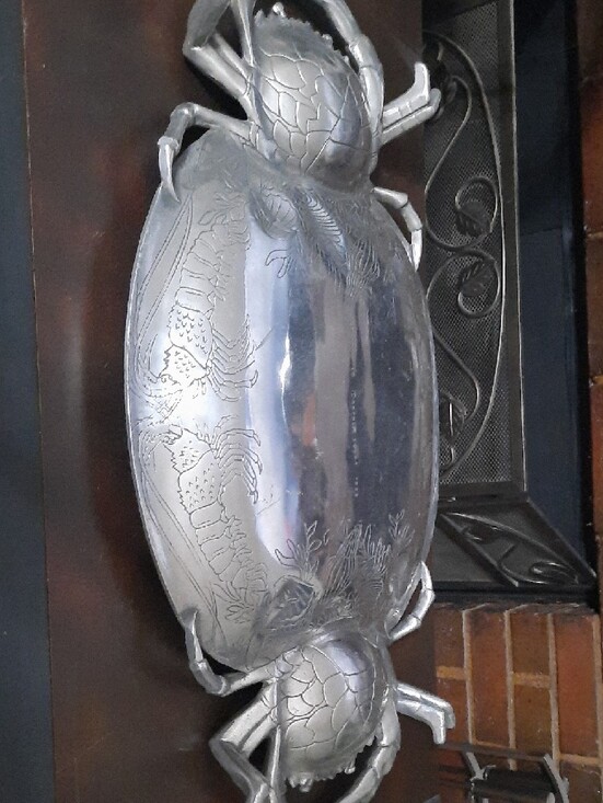 Vintage Arthur Court Silver Crab Motif Serving Platter
